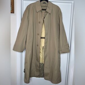 Vintage Silver Cloud Men’s Insulated Placket Trench Coat w/Removable Liner